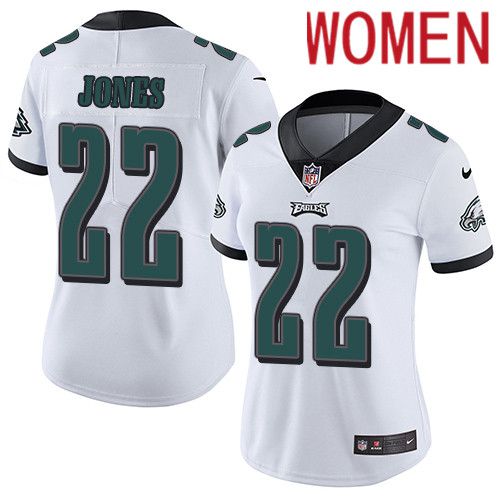 Women Philadelphia Eagles #22 Sidney Jones Nike White Vapor Limited NFL Jersey
